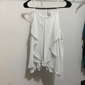 Bar III top white flowy top never worn top